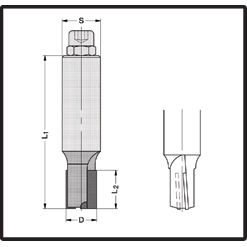 Diamant groeffrezen (DIATEC-4) DP Z=2 14250 met DP-inboormes