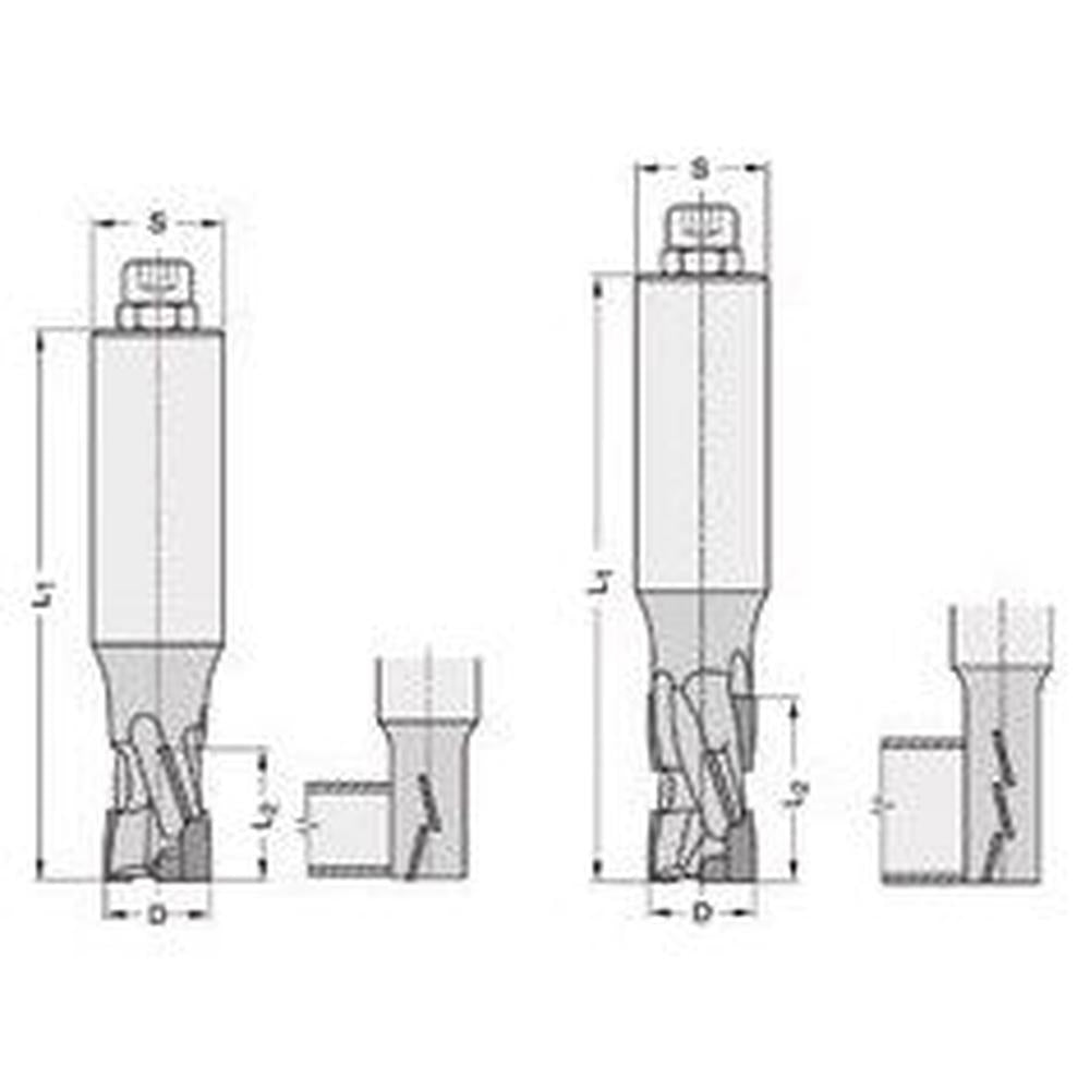 Diamant groeffrezen (DIATEC) DP Z=2+2 14300 met HW-inboormes