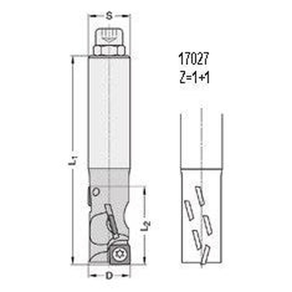 FOURCUT-Schrobfrezen DP Z=1+1 17027 met DP-keermessen