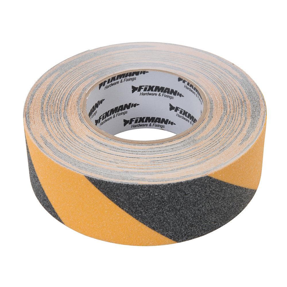 Fixman - Antislip tape 50 mm x 18 m, zwart/geel