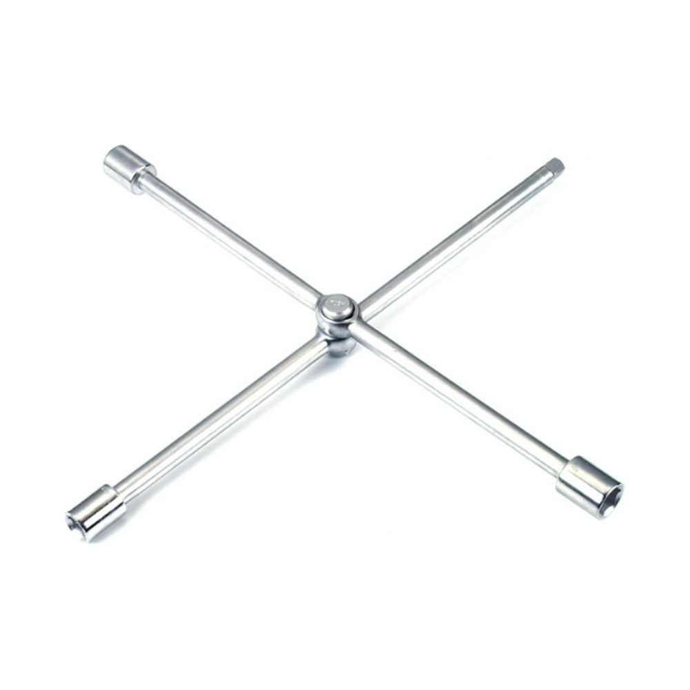 Foldable cross-handle socket wrench