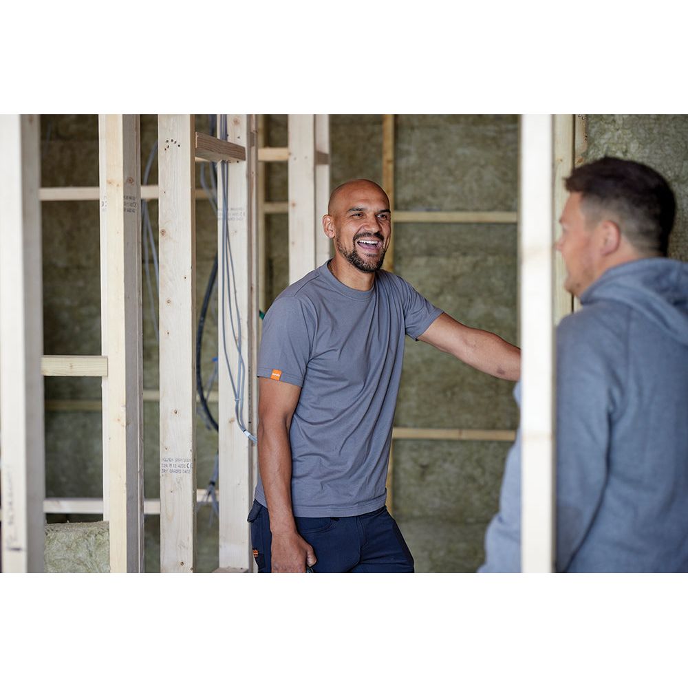 Scruffs - Eco Worker T-shirt, grijs Maat M