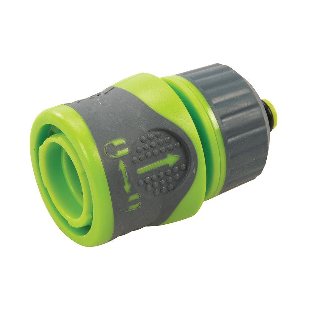 Silverline - Soft-grip slang snelkoppeling met waterstop 1/2", vrouwelijk