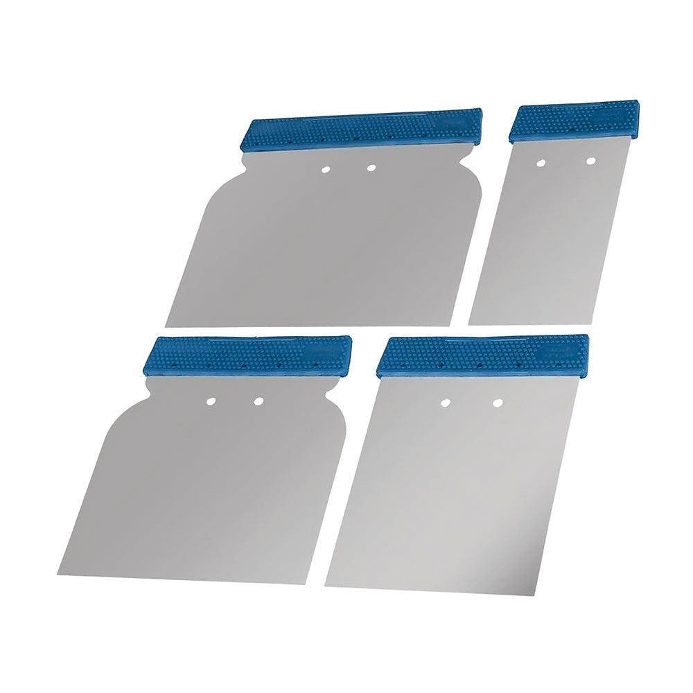 Silverline - 4-delige carosserie plamuurmessen set 50, 80, 100 en 120 mm