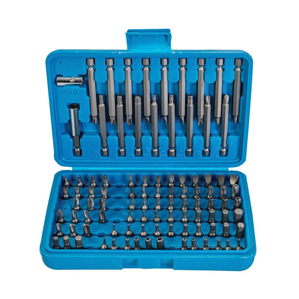 Silverline - 98-delige veiligheid bit set 1/4", zeskant