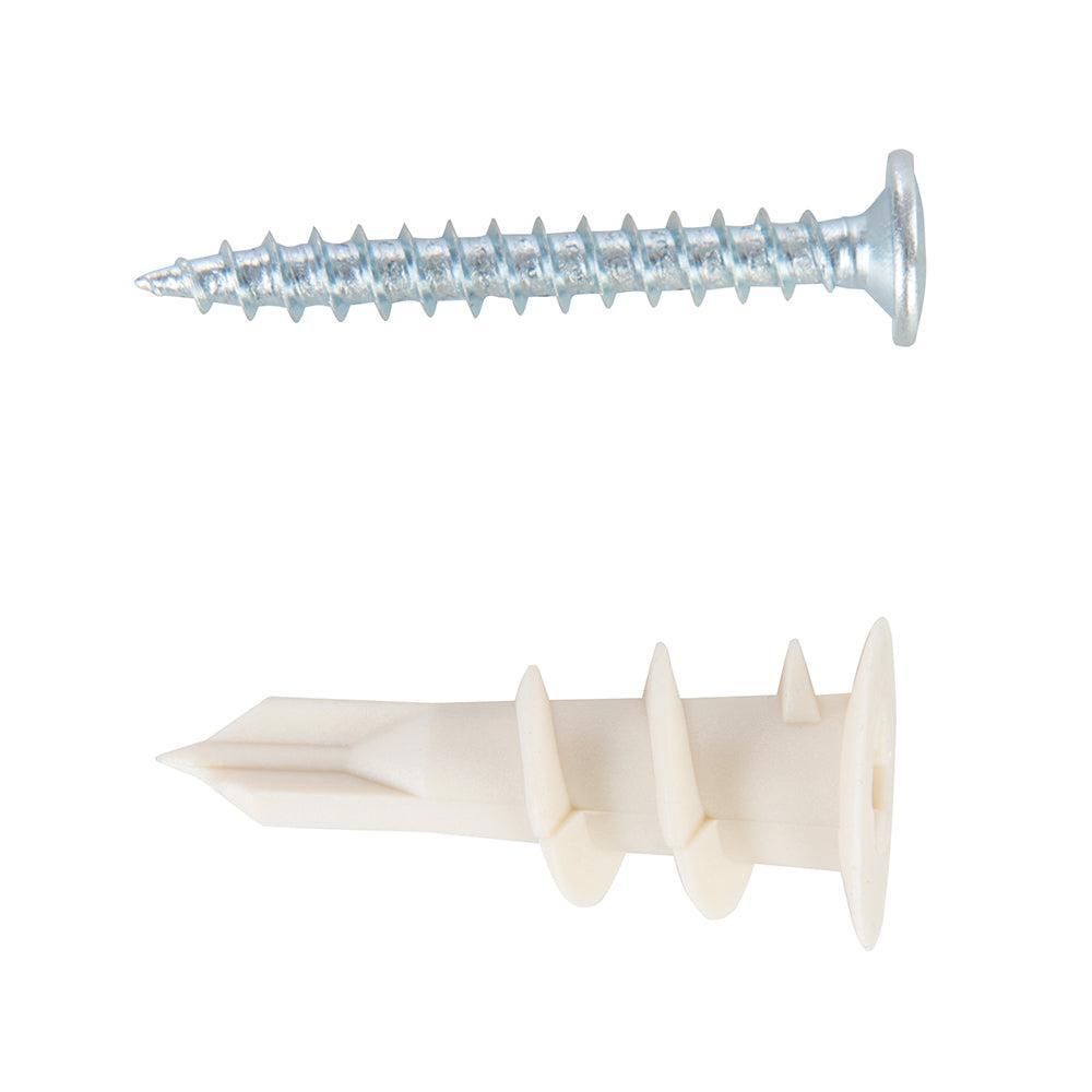 Fixman - Gipsplaat metaal schroef anker, 100 pk. Nylon, 12 x 32 mm