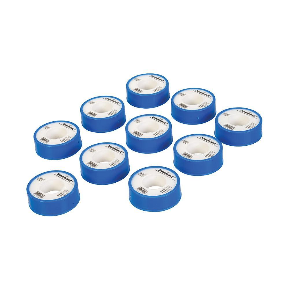 Silverline - Witte PTFE schroefdraad tape, 10 pk. 12 mm x 12 m