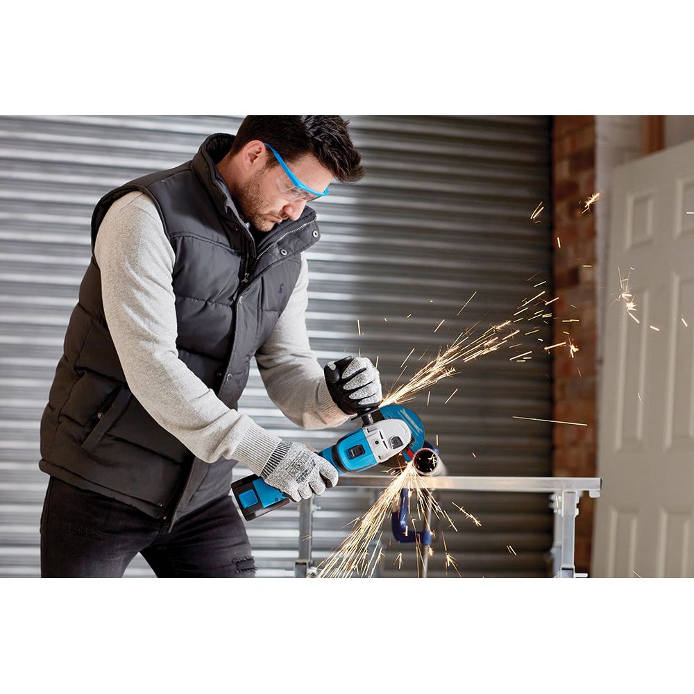 Silverline - 18 V Accu haakse slijpmachine, 115 mm