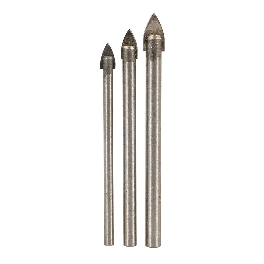 Silverline - 3-delige tegels en glas boorkoppen set 5, 6 en 8 mm