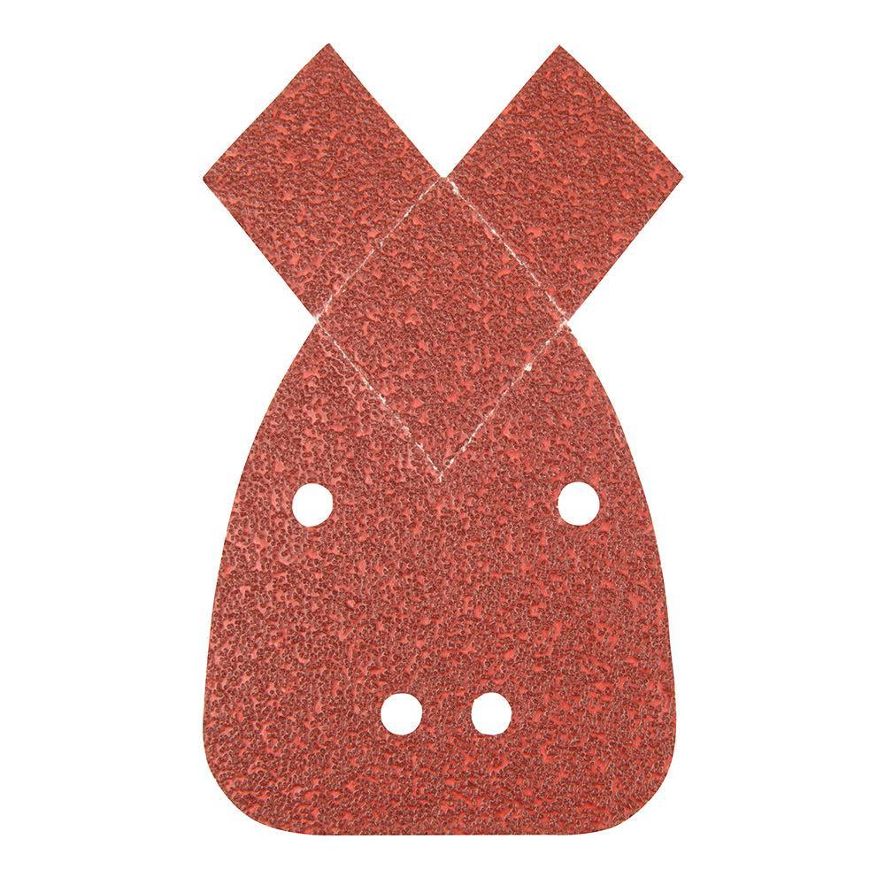 Silverline - 140 mm klittenband delta schuurvellen met 2 punten, 10 pk. 60 korrelmaat