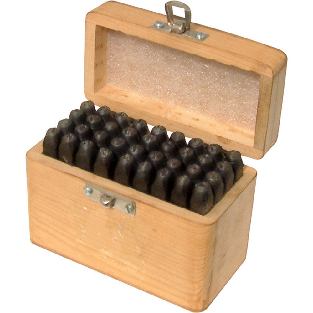 Silverline - 36-delige letter en cijfer stempel set