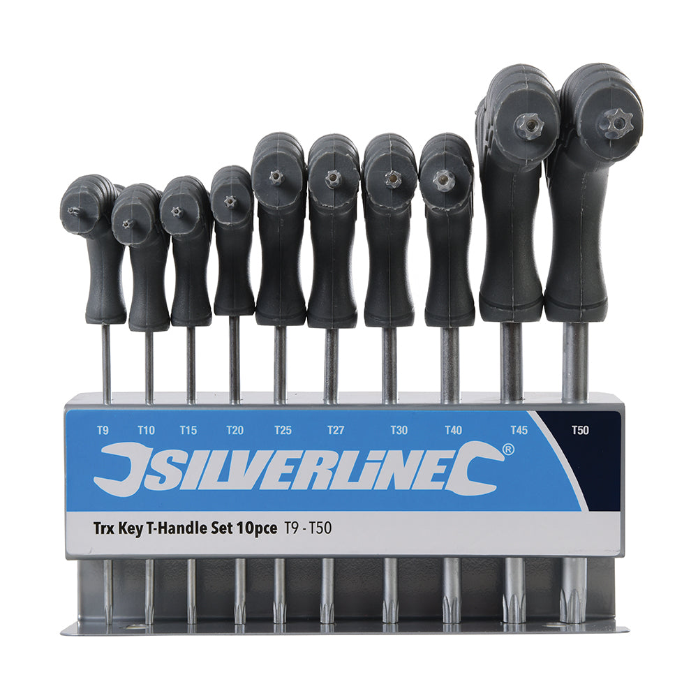 Silverline - 10-delige Trx sleutel set met T-handvat-2