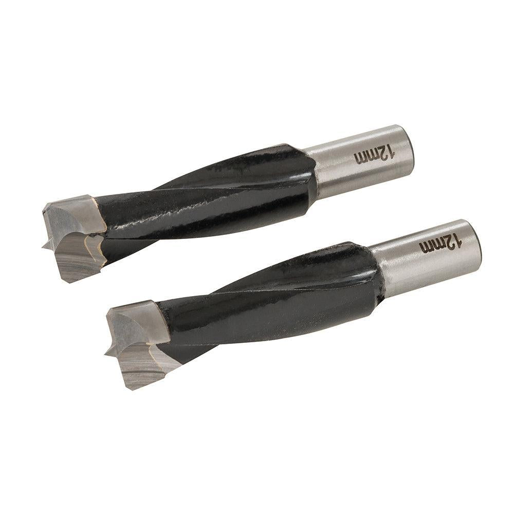 Triton - 12 mm deuvelmachine boor bits, 2 pk. TDJDB12