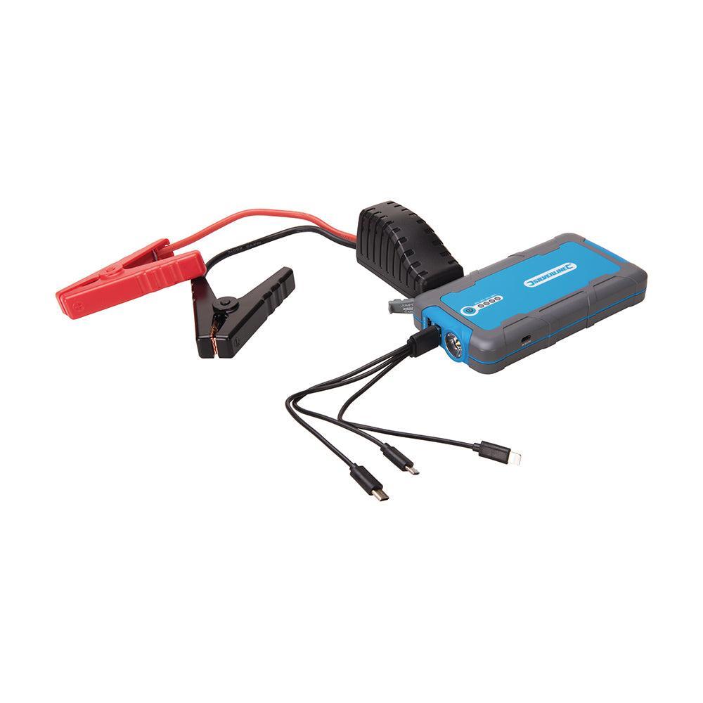 Silverline - 12 V Lithium Powerbank en jumpstarter 6000 mAh, 400 A