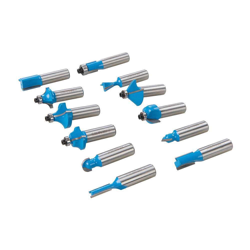 Silverline - 12-delige 12 mm TCT frees set 12 mm