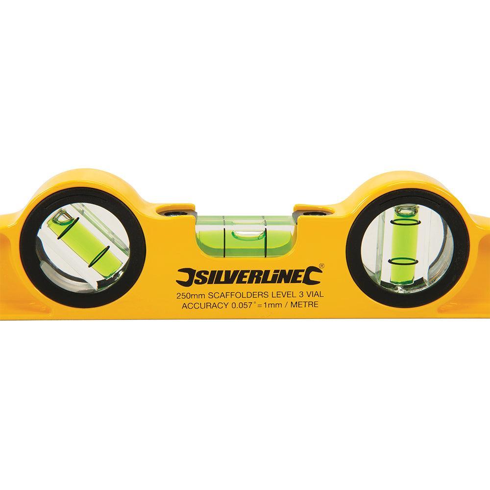 Silverline - Magnetic steigerbouwers waterpas 250 mm