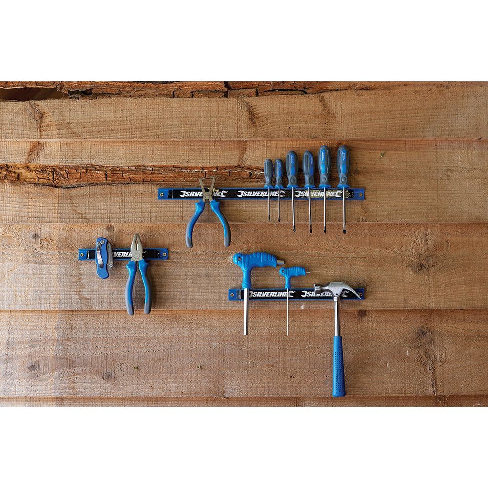 Silverline - 3-delige magnetische gereedschapsrek set 200, 300 en 460 mm