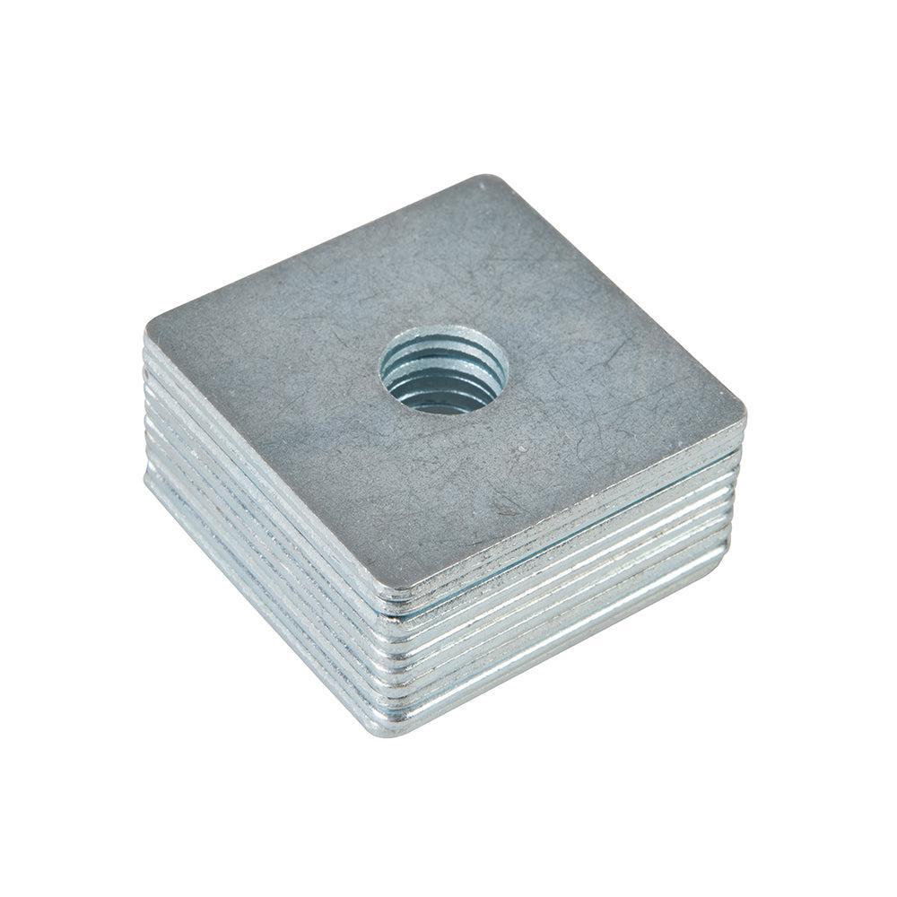 Fixman - Vierkante sluitplaten, 10 pk. 50 mm x M12