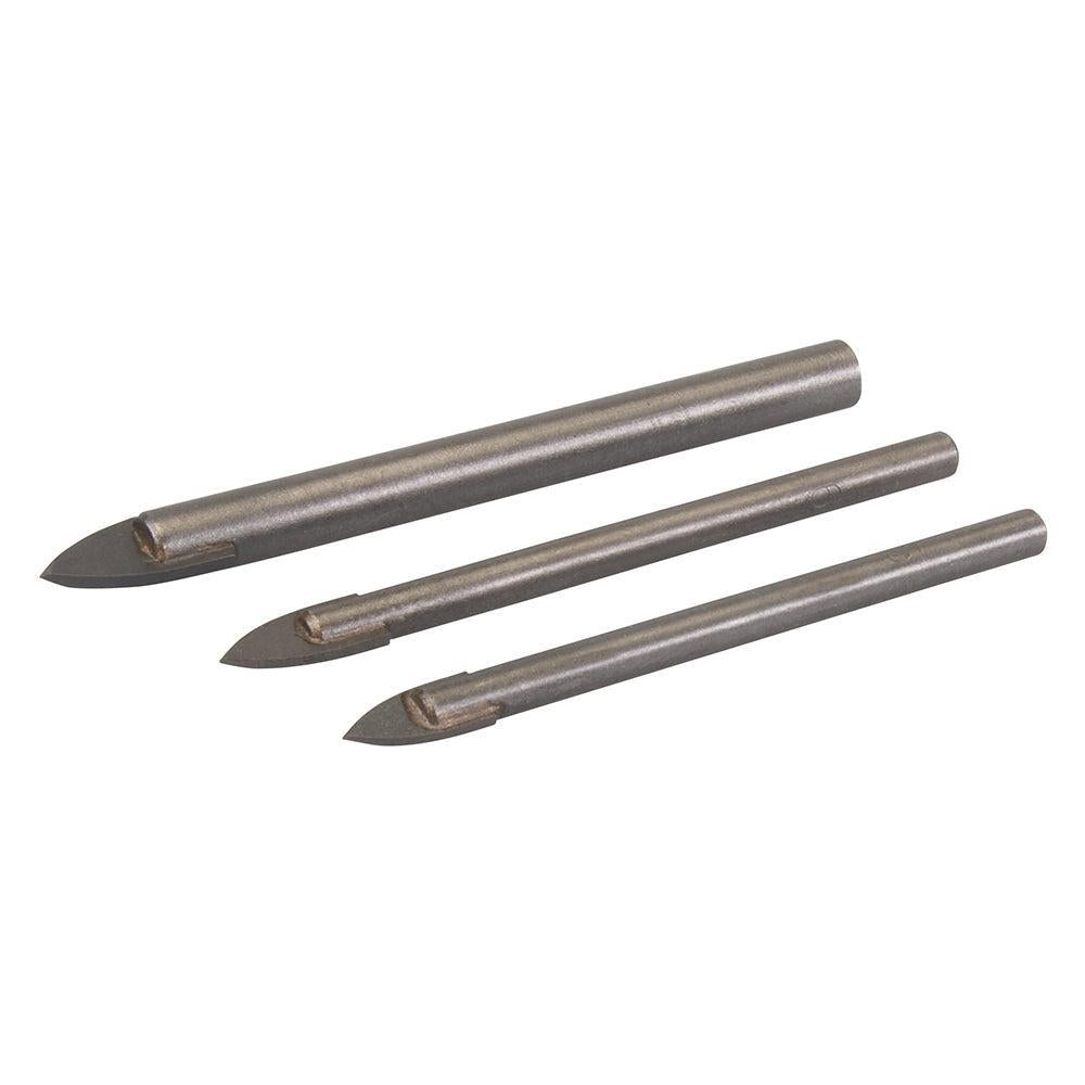 Silverline - 3-delige tegels en glas boorkoppen set 5, 6 en 8 mm