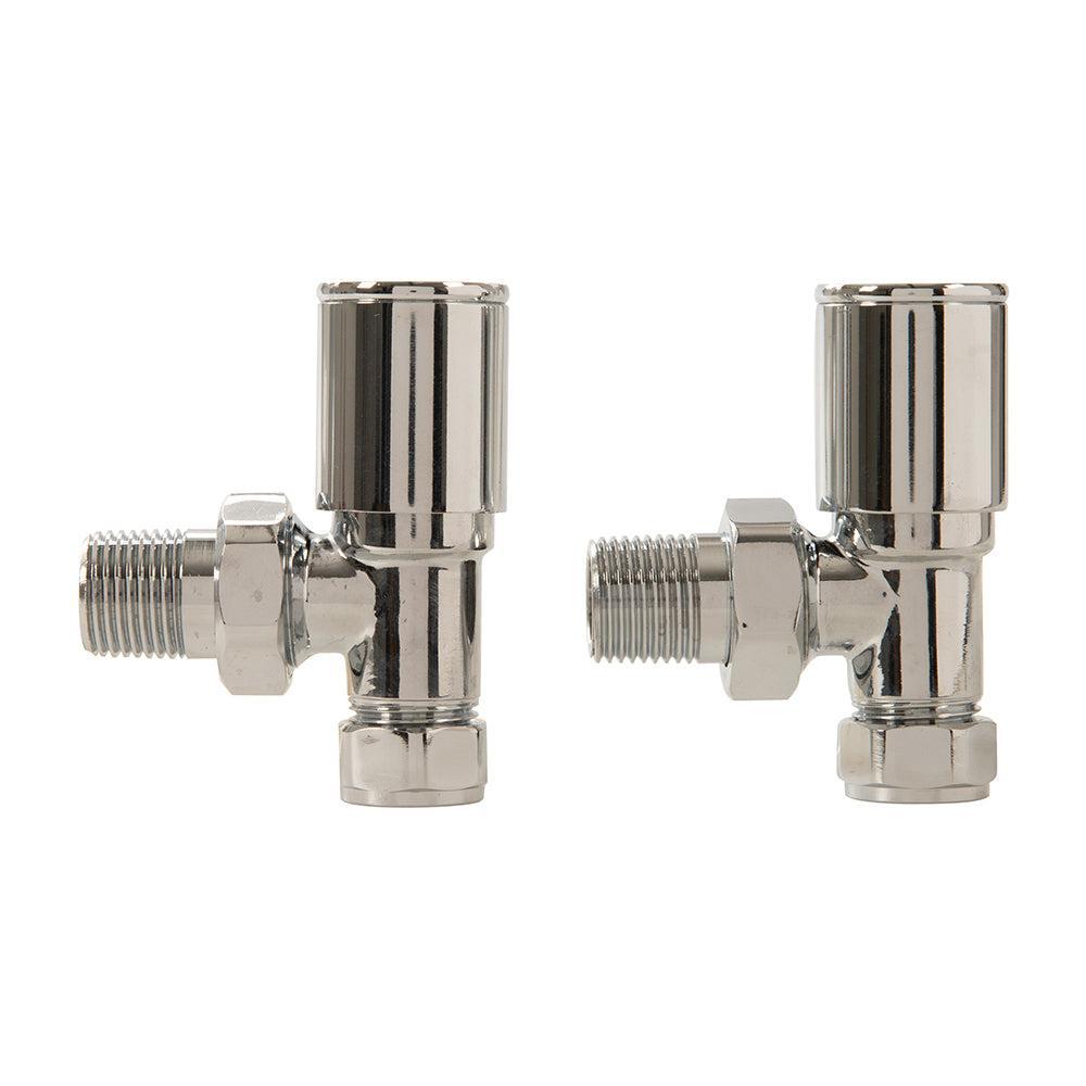 Plumbob - Haakse handdoekradiator kraan, 2 pk 15 mm