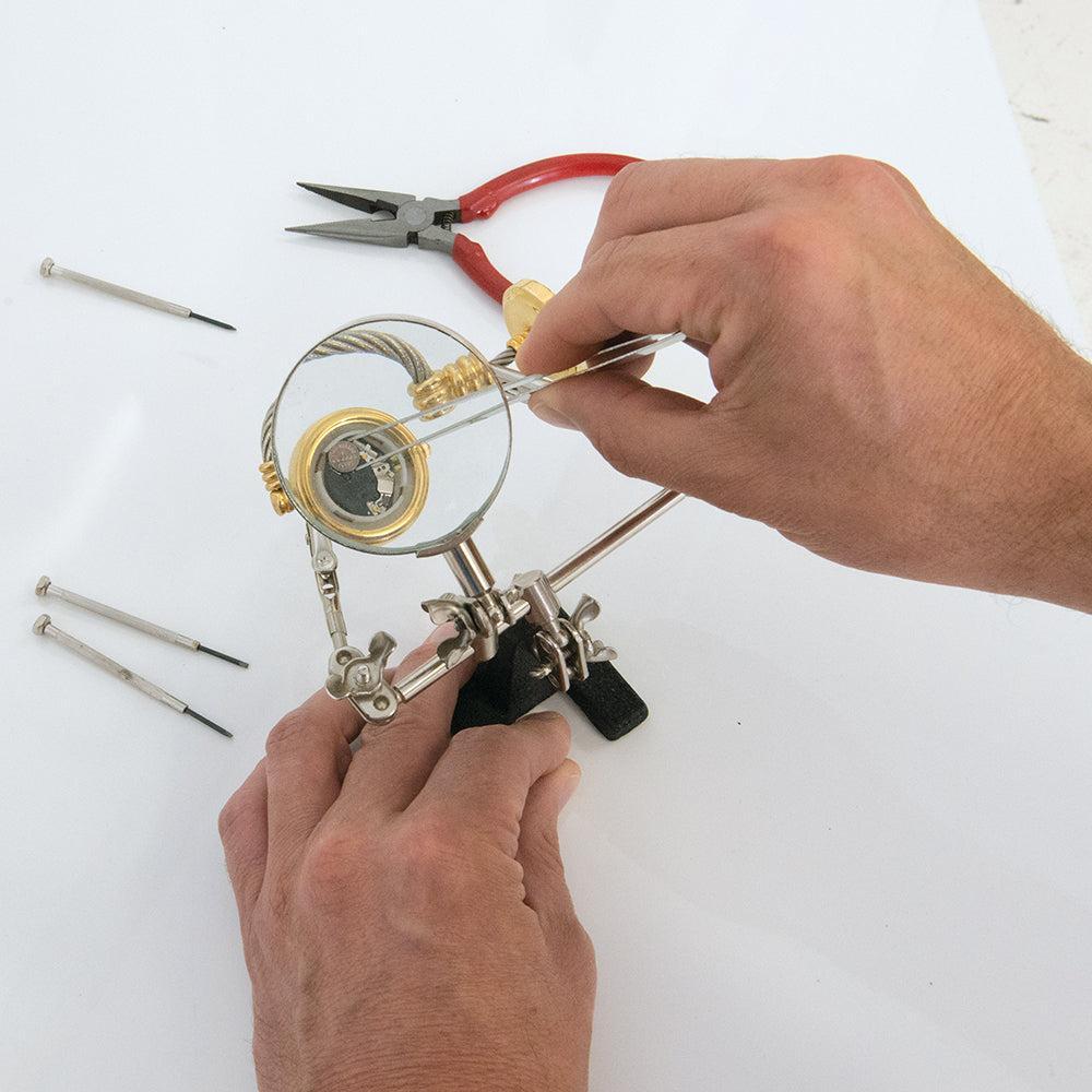 Silverline - Derde hand met vergrootglas Lens 63 mm 2,5x vergrotend