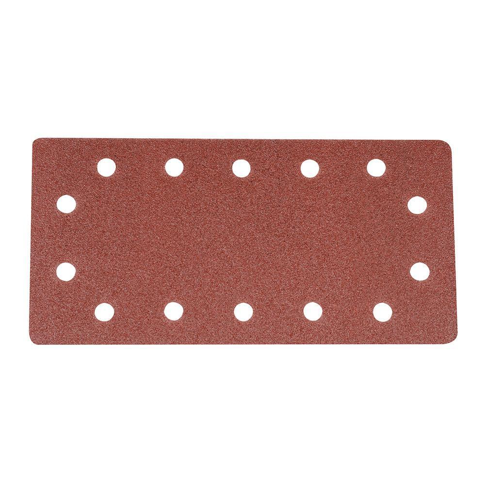 Silverline - 115 x 230 mm geperforeerde klittenband schuurvellen, 10 pk. korrel 80