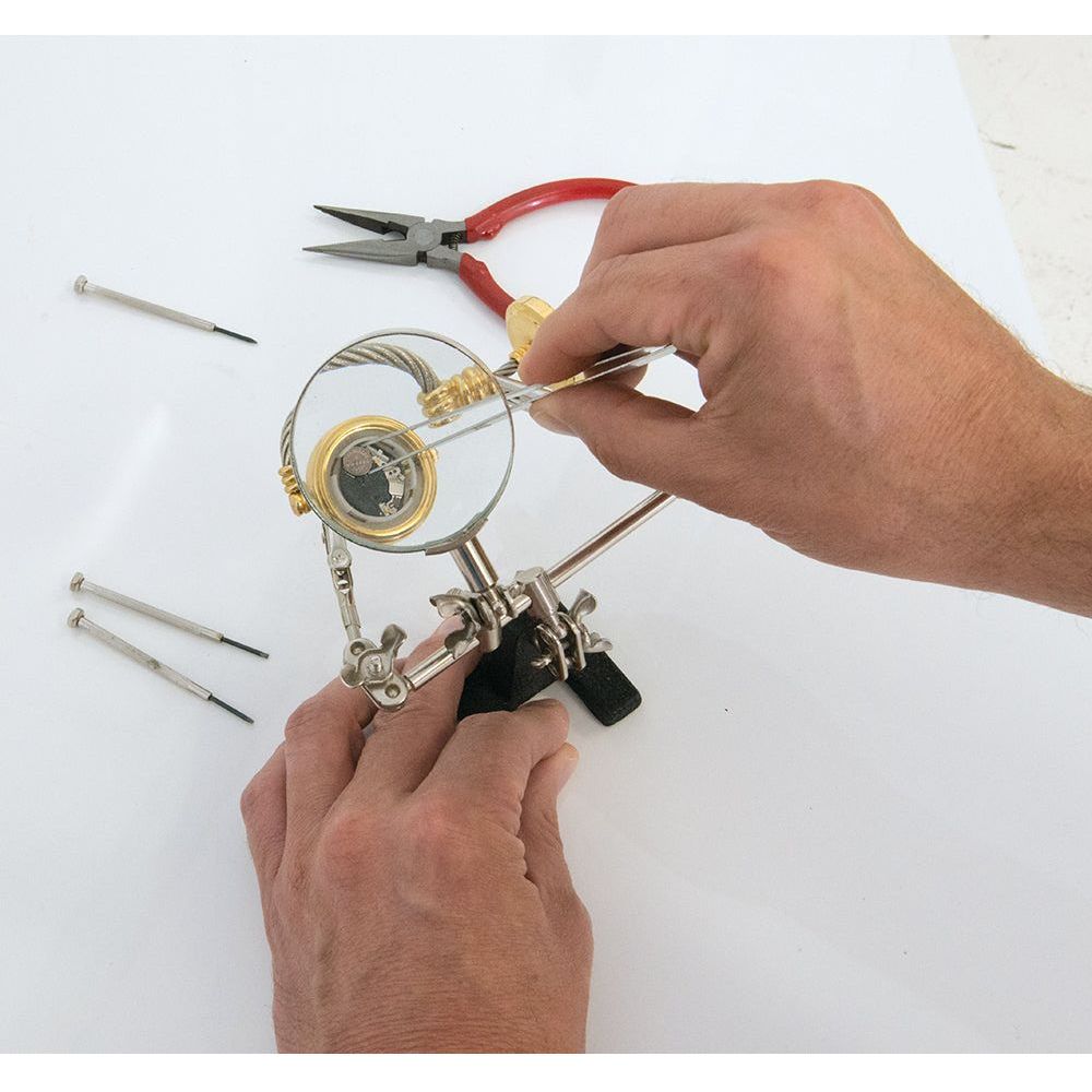 Silverline - Derde hand met vergrootglas Lens 63 mm 2,5x vergrotend