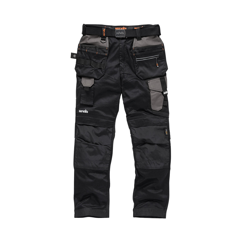 Scruffs - Pro Flex werkbroek met holsterzakken, zwart Maat 52 L