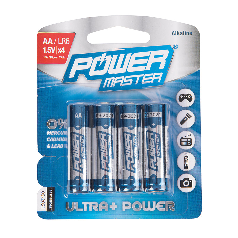 Powermaster - AA super alkaline batterij LR6, 4 pk.-1