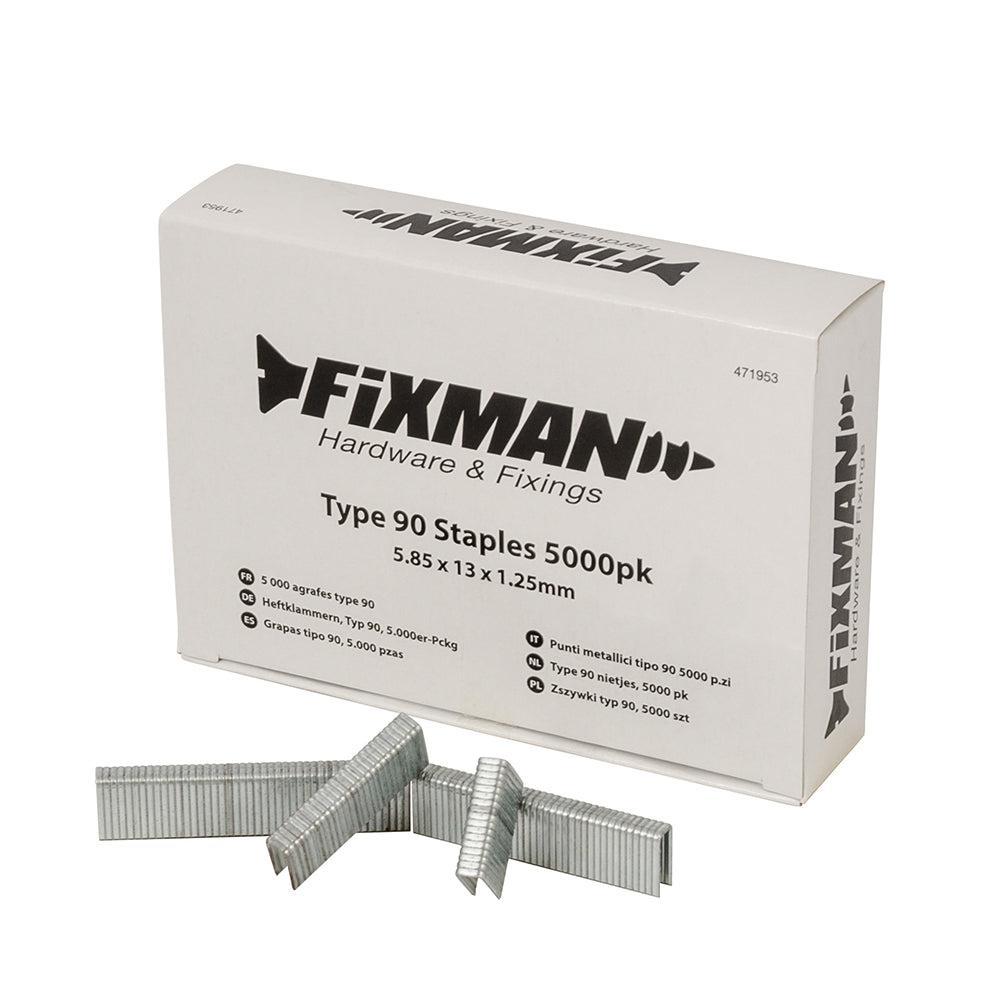 Fixman - Type 90 nietjes, 5000 pk. 5,80 x 13 x 1,25 mm