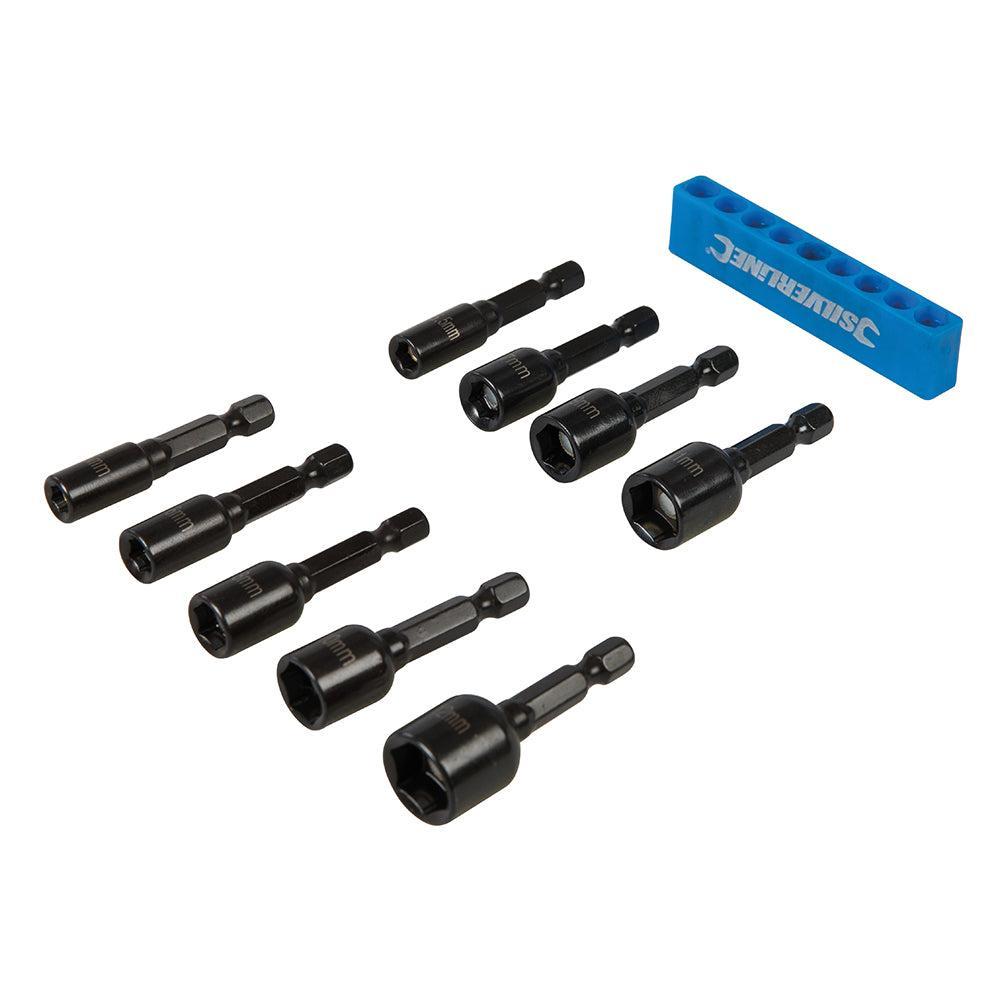 Silverline - 9-delige magnetische dopsleutel set 5 - 12 mm