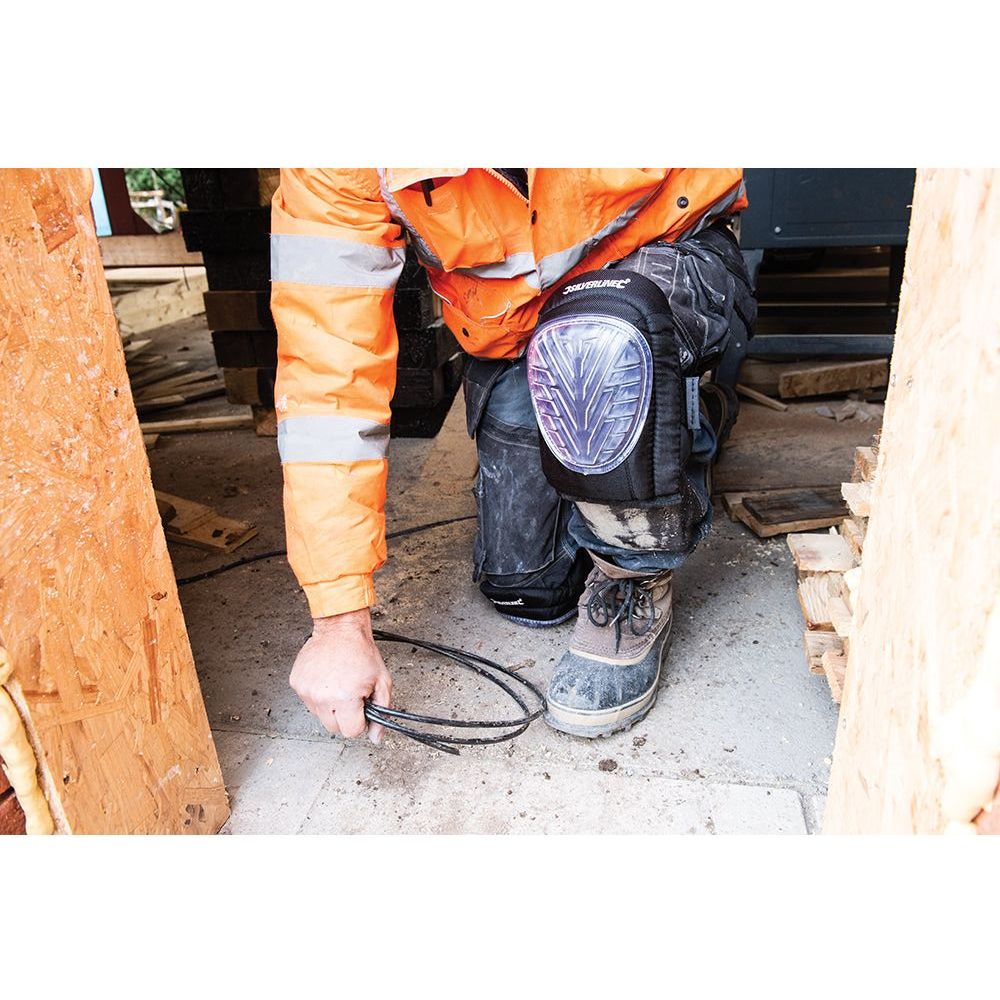 Silverline - Leren en gel kniebeschermers Verstelbaar