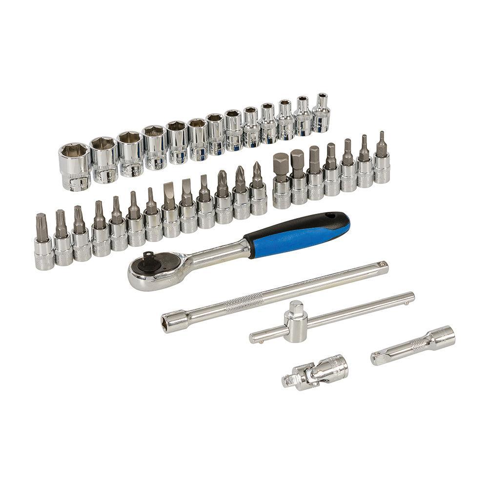 Silverline - 38-delige 1/4" metrische dopsleutel set
