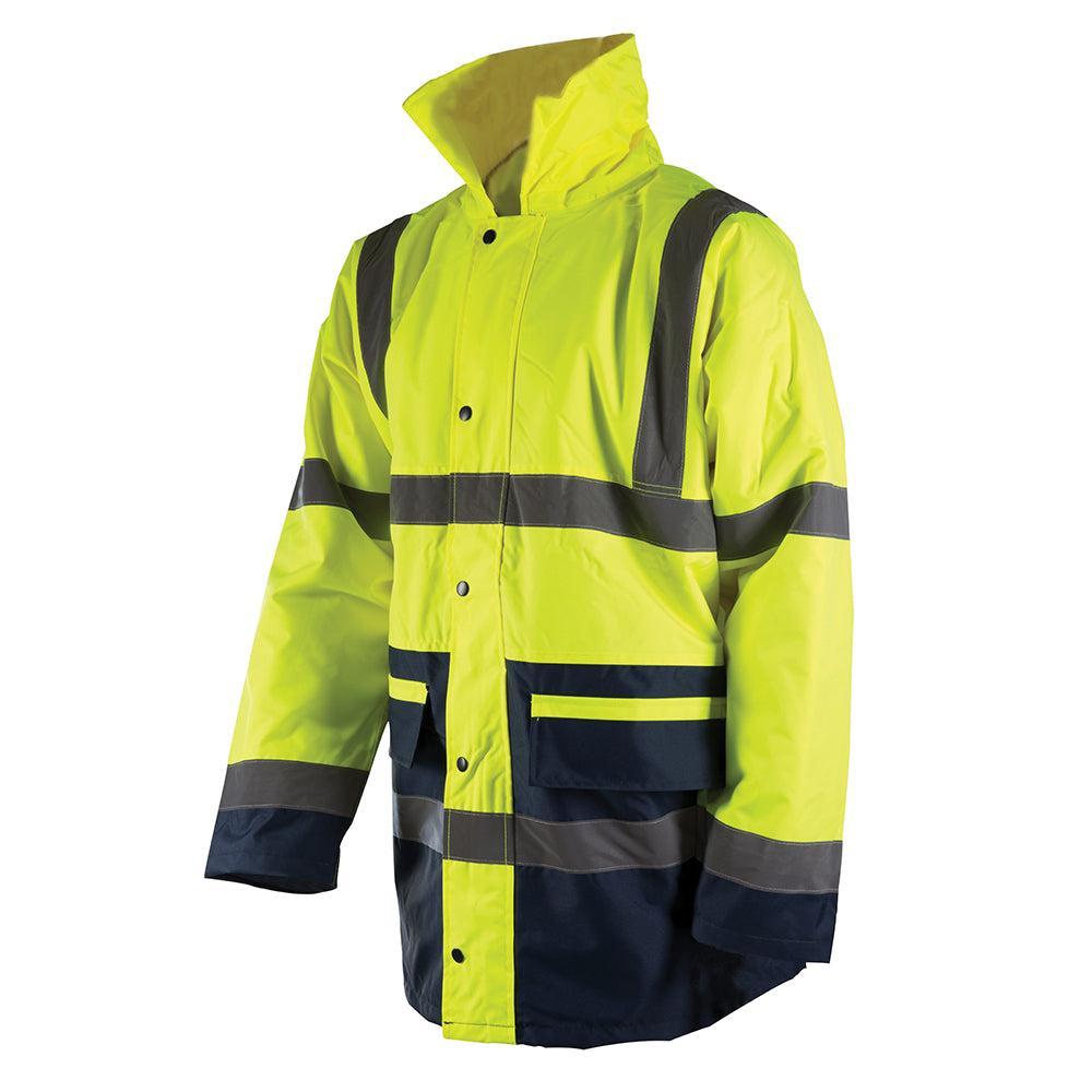 Silverline - 2-kleurige reflecterende Hi-Vis jas, klasse 3 XL 108-116 cm (42-46")