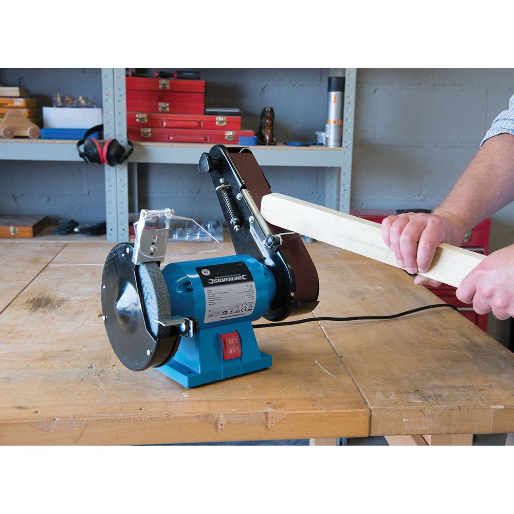 Silverline - 240 W werkbank slijp- en bandschuurmachine