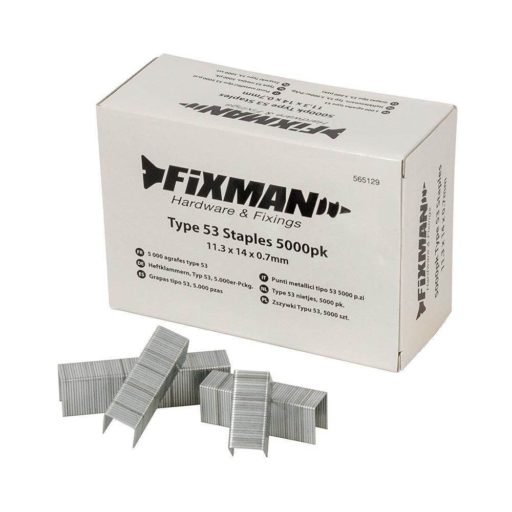 Fixman - Type 53 nietjes, 5000 pk. 11,25 x 14 x 0,75 mm