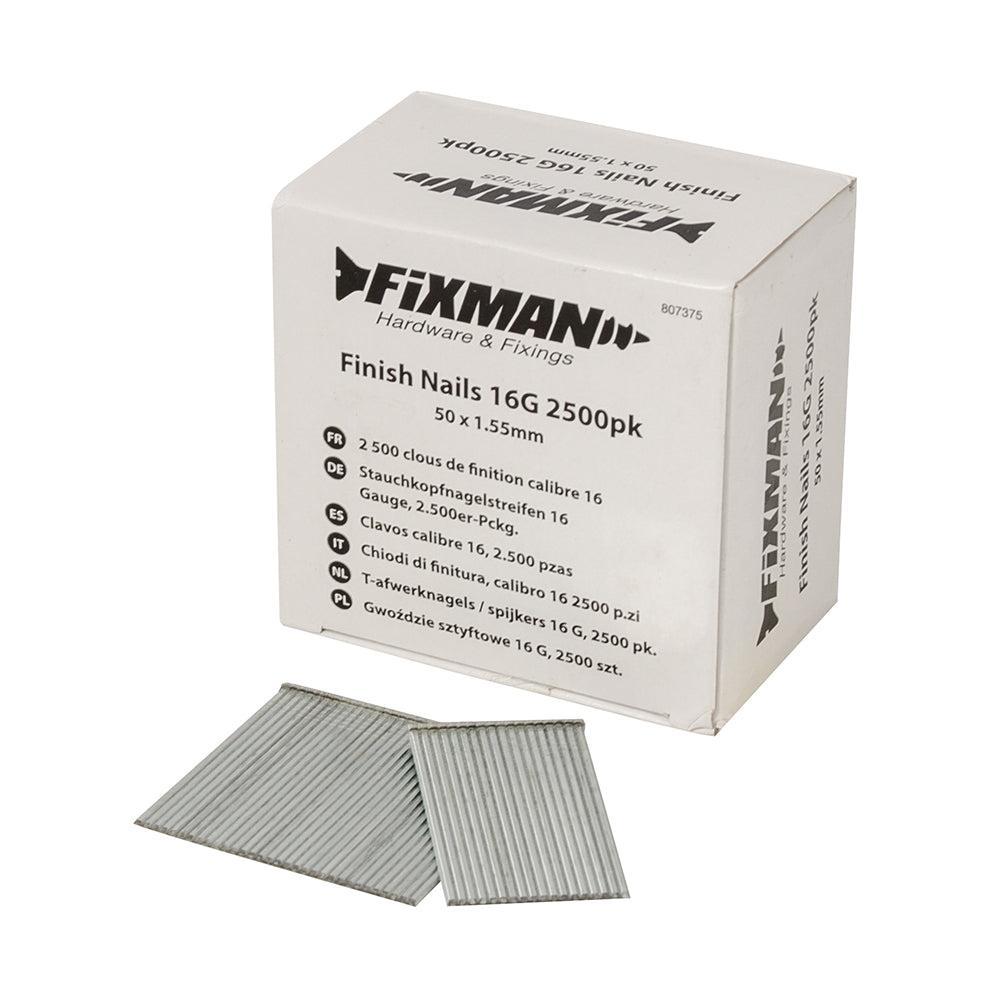 Fixman - T-afwerknagels / spijkers 16 G, 2500 pk. 50 x 1,55 mm