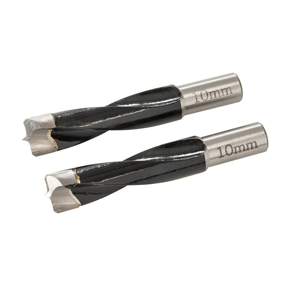 Triton - 10 mm deuvelmachine boor bits, 2 pk.