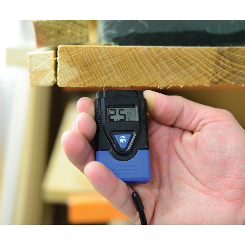 Silverline - Digitale vochtigheidsmeter Hout: 6 - 42 %, beton: 0,2 - 2 %