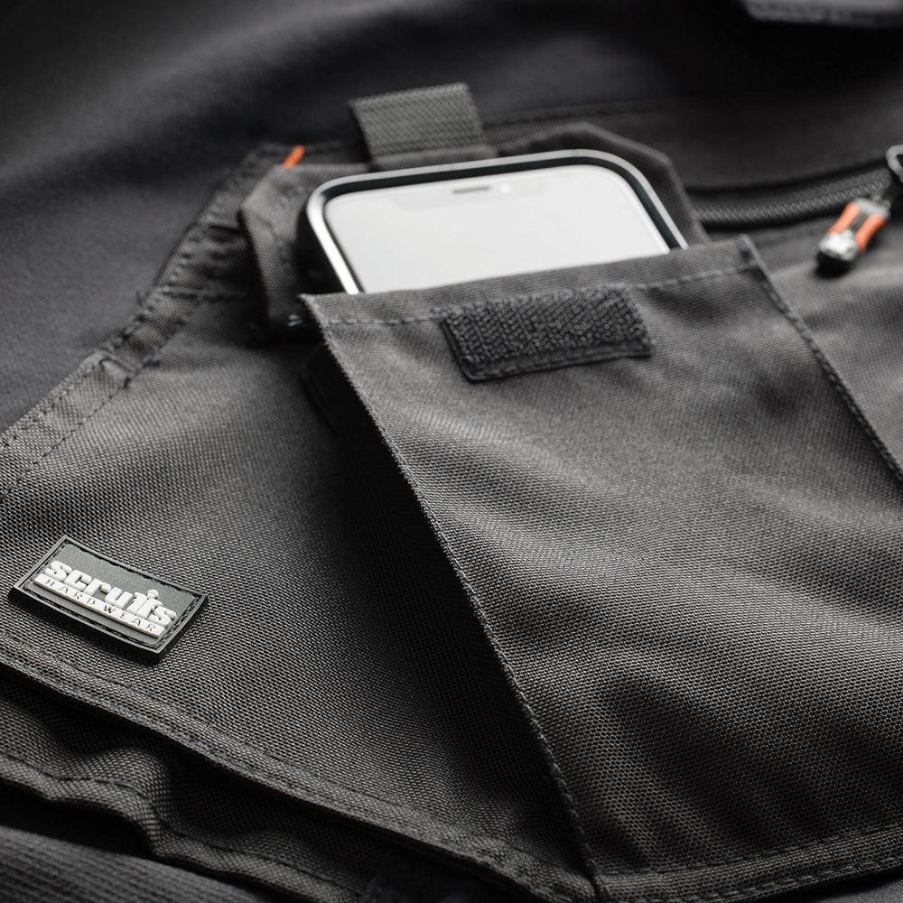 Scruffs - Pro Flex Plus werkbroek met holsterzakken, zwart
