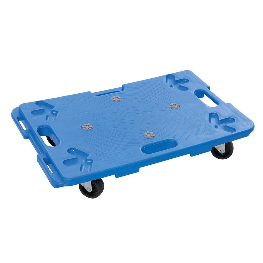 Silverline - In elkaar grijpende en vergrendelende plastic platformtrolley 100 kg