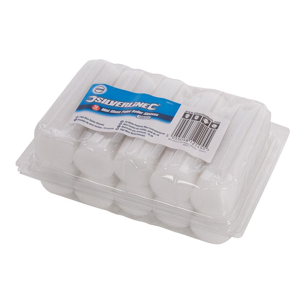 Silverline - 100 mm mini verfrollers, 10 pk. Lak