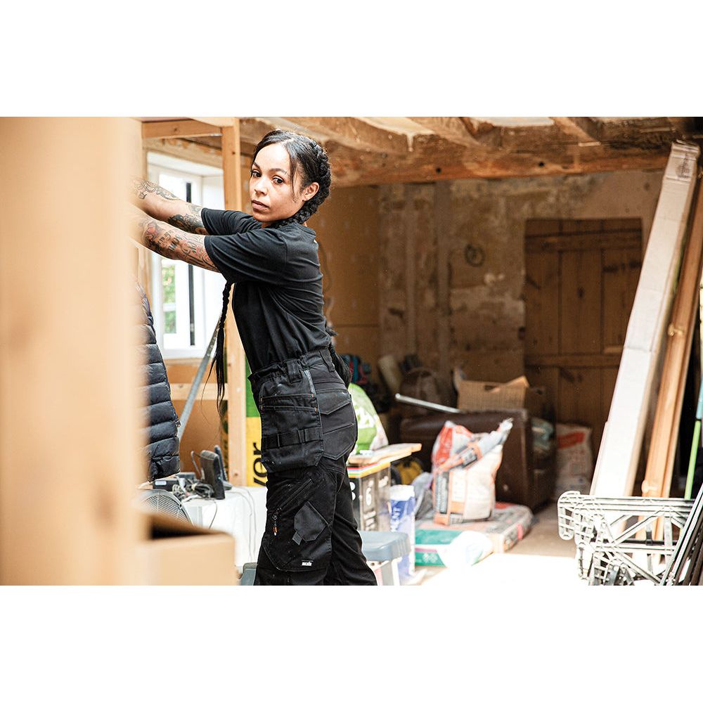 Scruffs - Trade T-shirt voor dames, zwart Maat 36