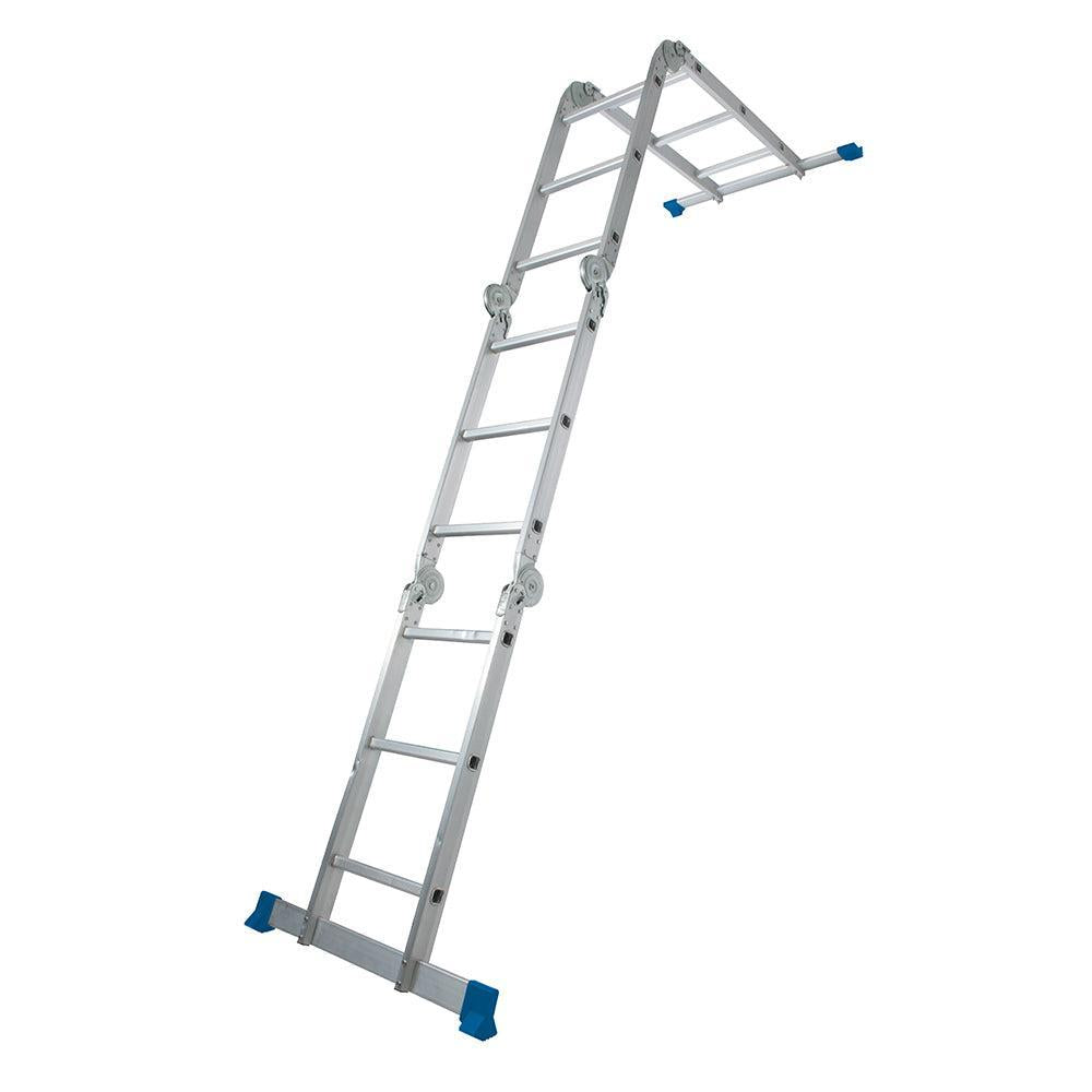 Silverline - Multifunctionele ladder met platform 3,6 m (12 sporten)