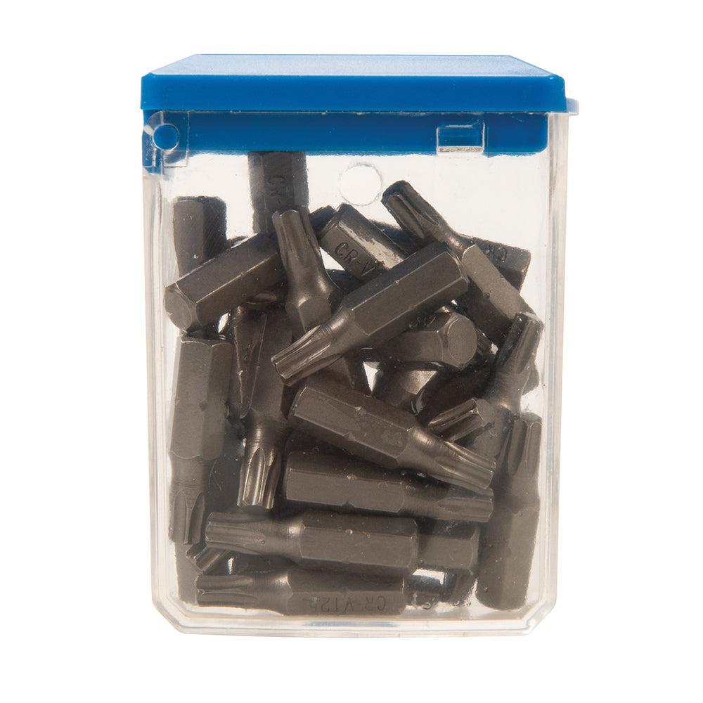Silverline - T25 Cr-V 6150 schroevendraaier bits, 30 pk.