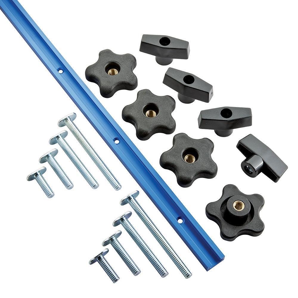Rockler - 17-delige universele T-sleufset, 1219 mm (4')