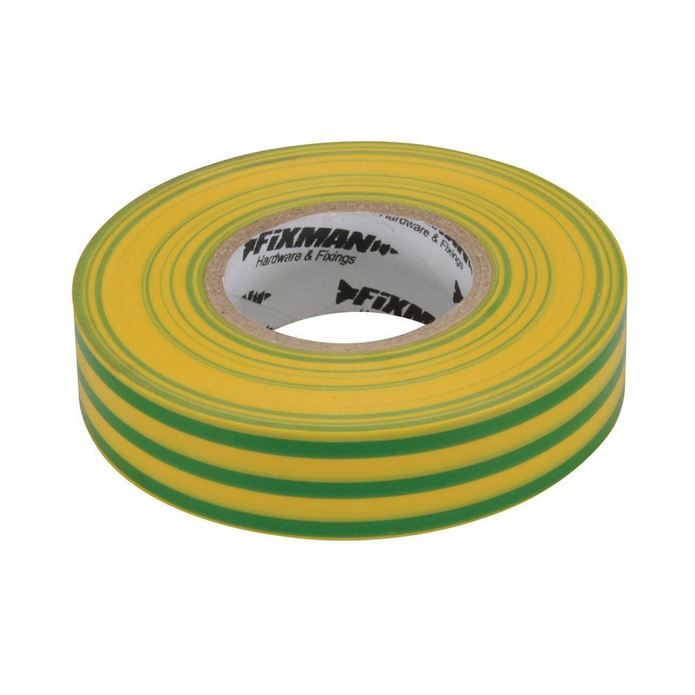 Fixman - Isolatietape 19 mm x 33 m, groen/geel