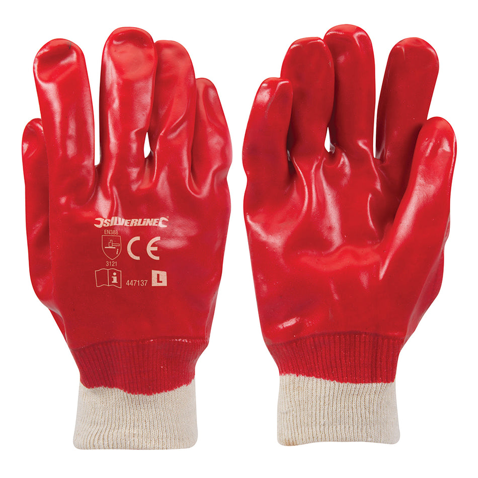 Silverline - Rode PVC handschoenen