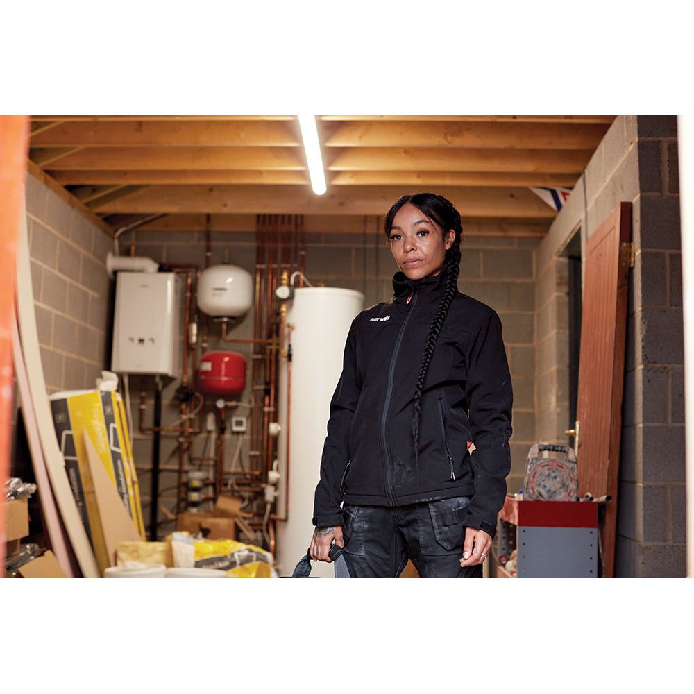 Scruffs - Trade Softshell werkjas voor dames, zwart Maat 36