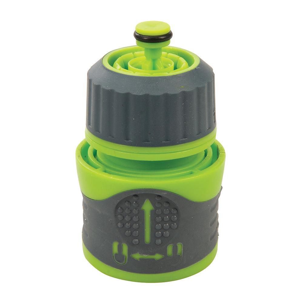 Silverline - Soft-grip slang snelkoppeling met waterstop 1/2", vrouwelijk